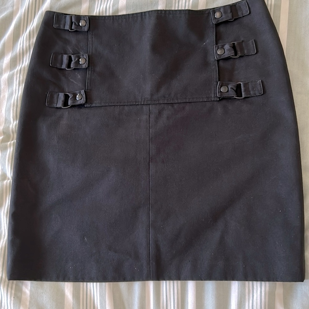 Helmut Lang buckle straight skirt black size 44